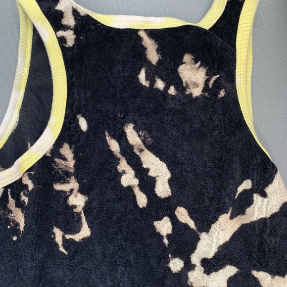 NWT black terry reverse tie dye racerback tank - Picture 14 of 16